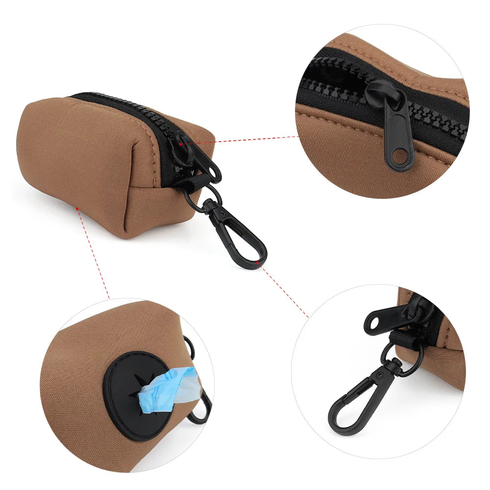 Dispensador de bolsas para excrementos de perro portátil