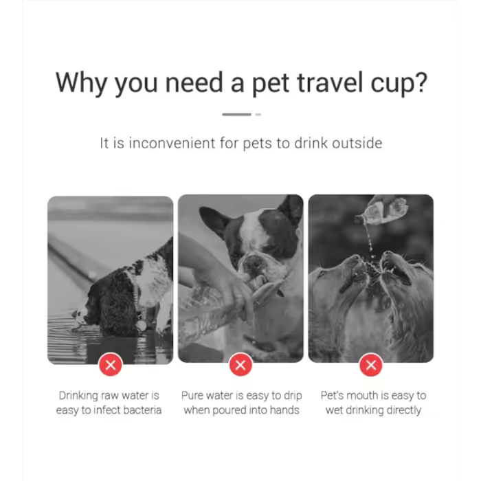 Dispensador de agua portátil para perros pequeños y grandes desde 300 ml