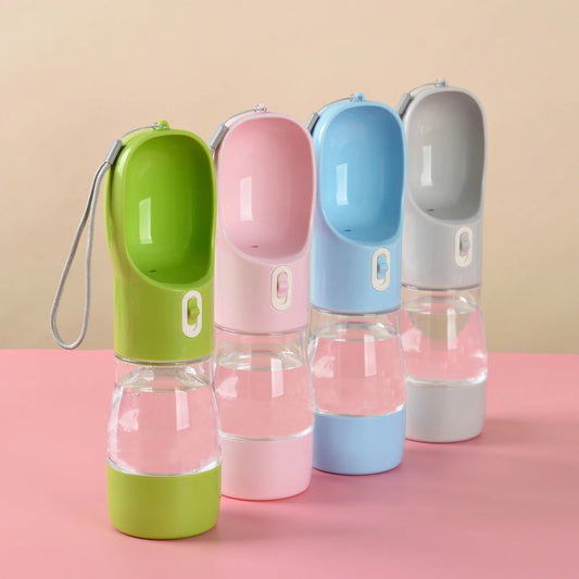 Dispensador de agua y comida portátil para perros 2 en 1