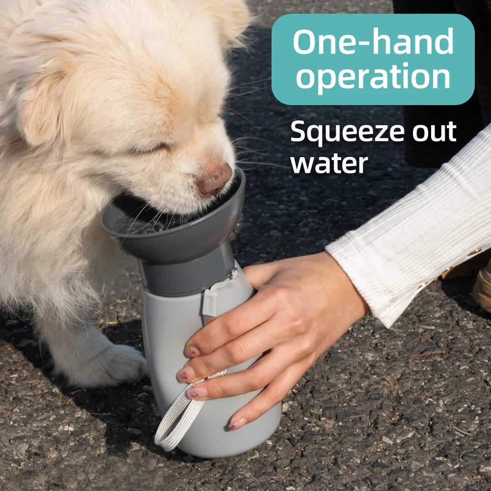 Bebedero portátil para perros de 600ml sin retorno de agua