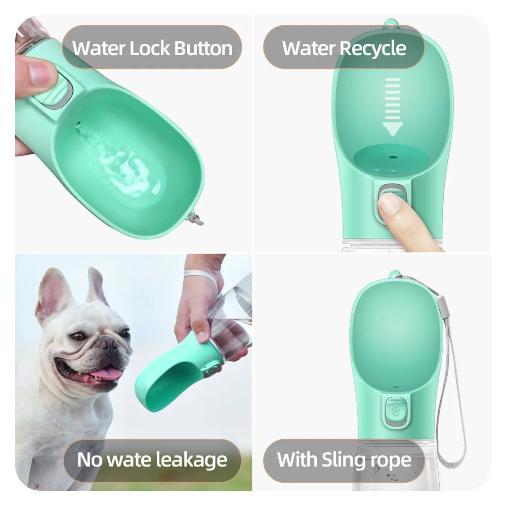 Dispensador de agua portátil para perros pequeños y grandes desde 300 ml