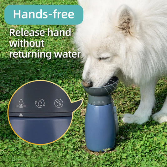 Bebedero portátil para perros de 600ml sin retorno de agua