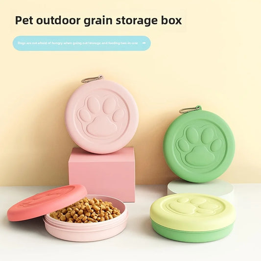 Cuenco multifuncional para agua y alimentación al aire libre de mascotas