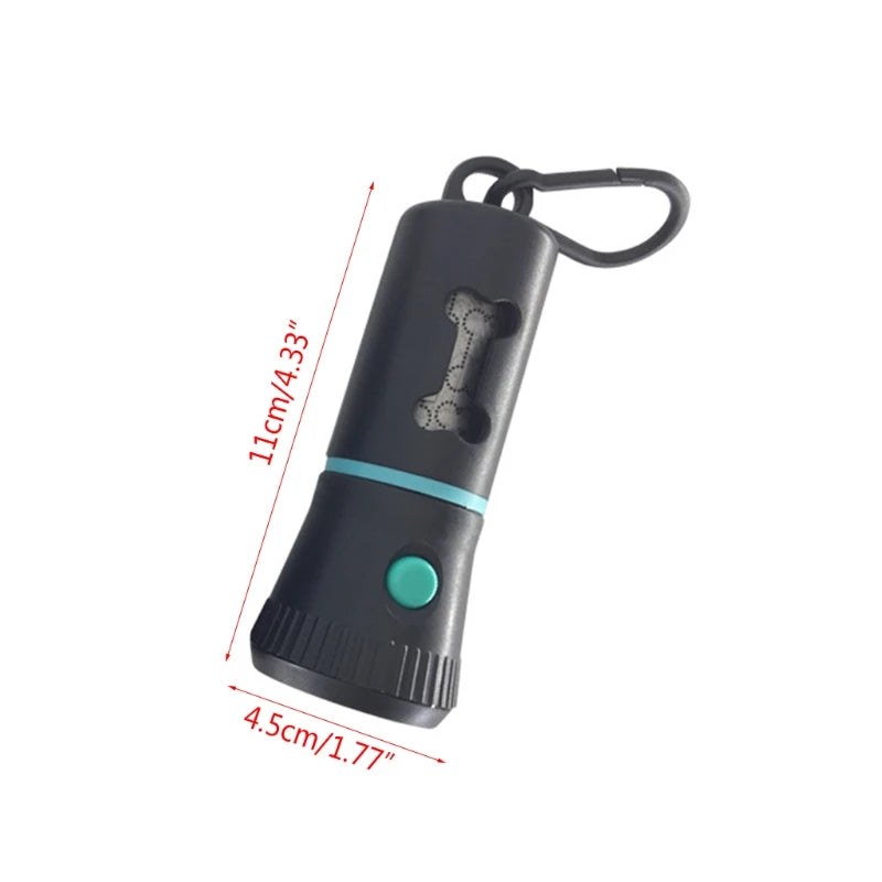 Dispensador de bolsas para excrementos de perro con luz LED