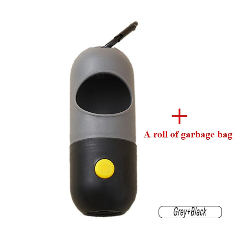 Dispensador de bolsas para excrementos de perro con luz LED